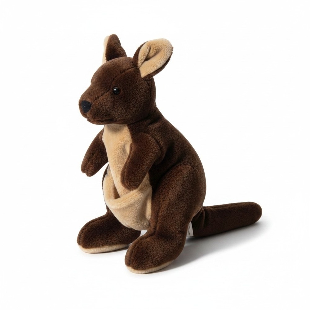 Folkmanis‎ Folktails Kangaroo Plush Hand Puppet Brown Plush Toy Pouch Stuffie